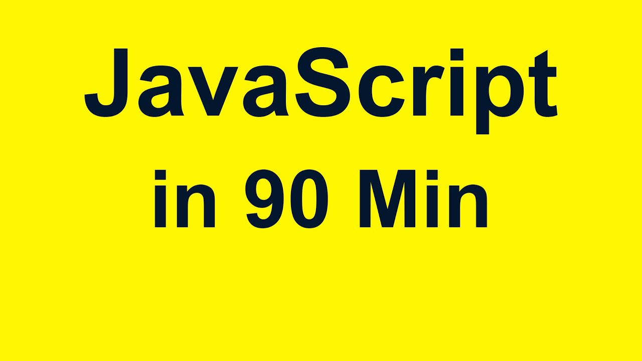 JavaScript Tutorial für Anfänger: Lerne JavaScript in 90 Minuten (deutsch)
